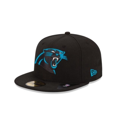 Black Carolina Panthers Hat - New Era NFL 59FIFTY Fitted Caps USA9365410